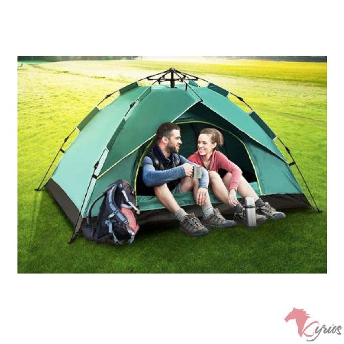 GENERICO - Carpa Doble Protección UV de 6 Personas