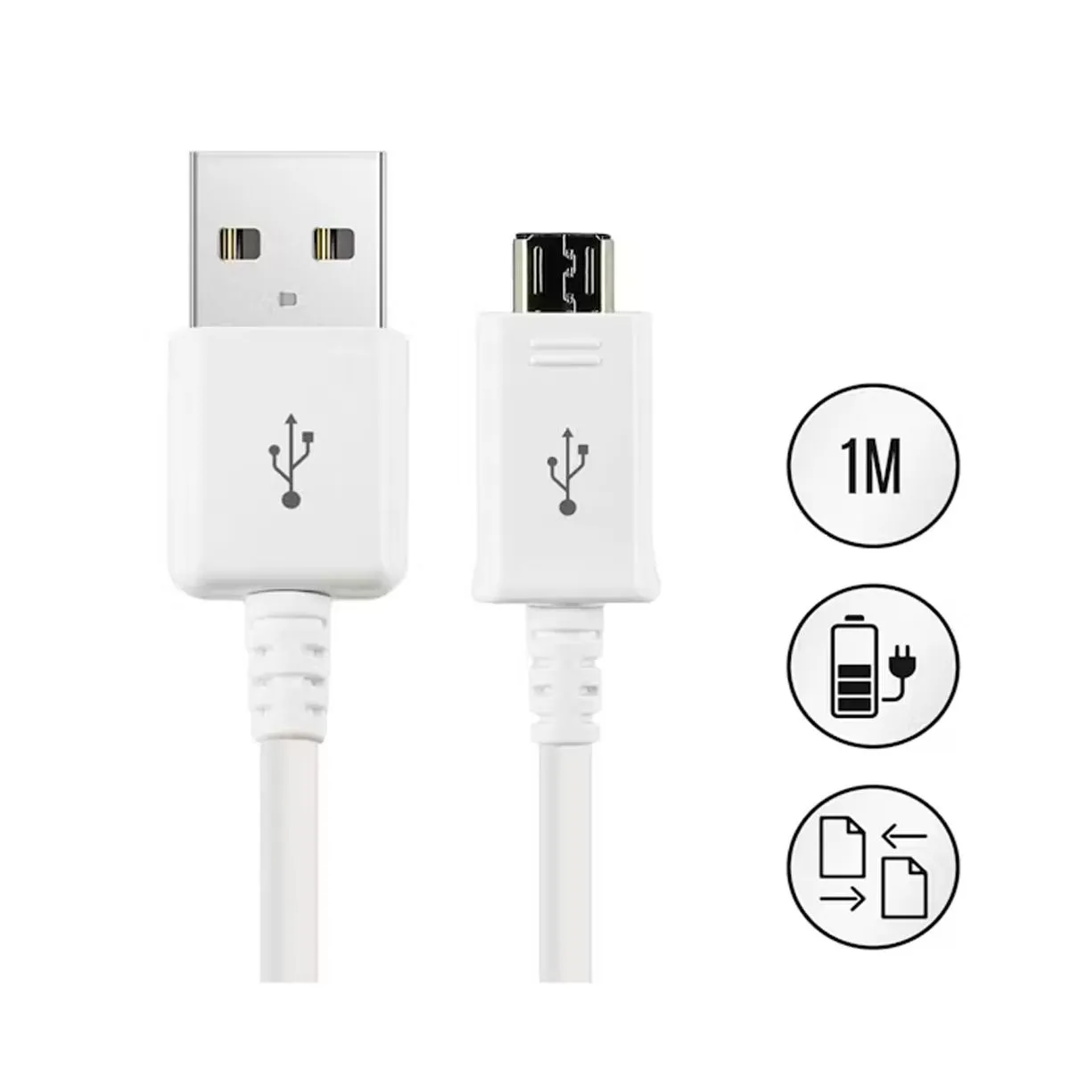 SAMSUNG - Cable Samsung Premium Micro USB-V8 Blanco