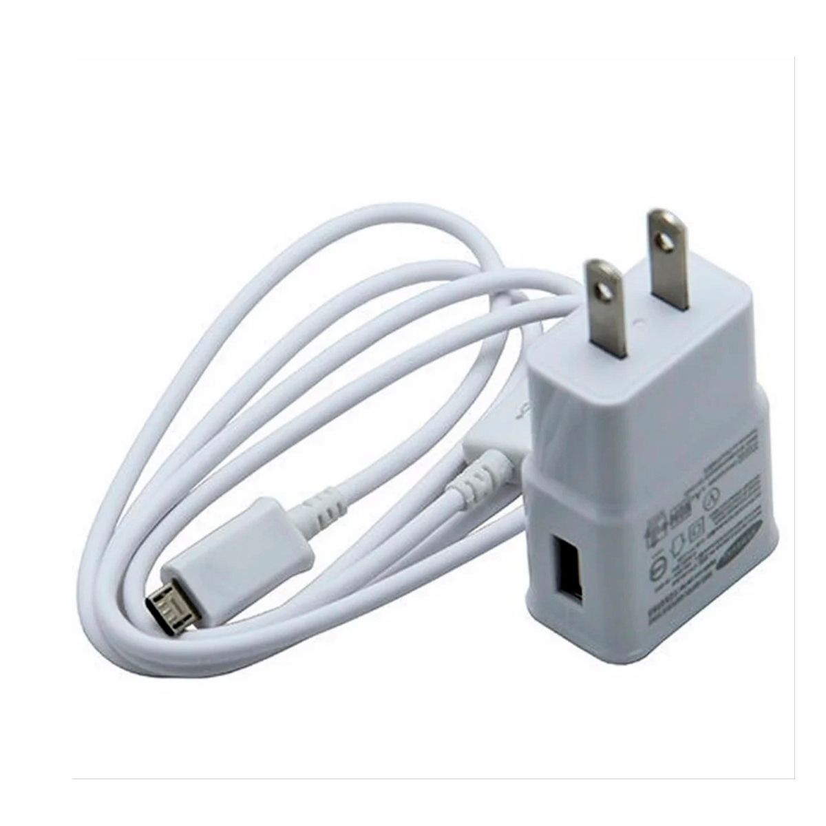 SAMSUNG - Cargador  Samsung 1.55A con Cable Micro USB-V8 TA50 - Blanco