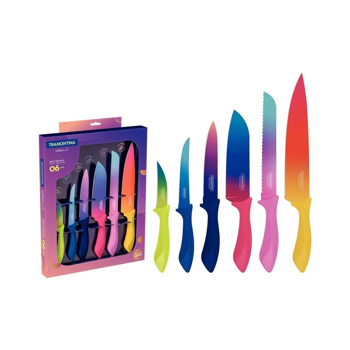 TRAMONTINA - Juego de Cuchillos TRAMONTINA Ace Inox 6PZ