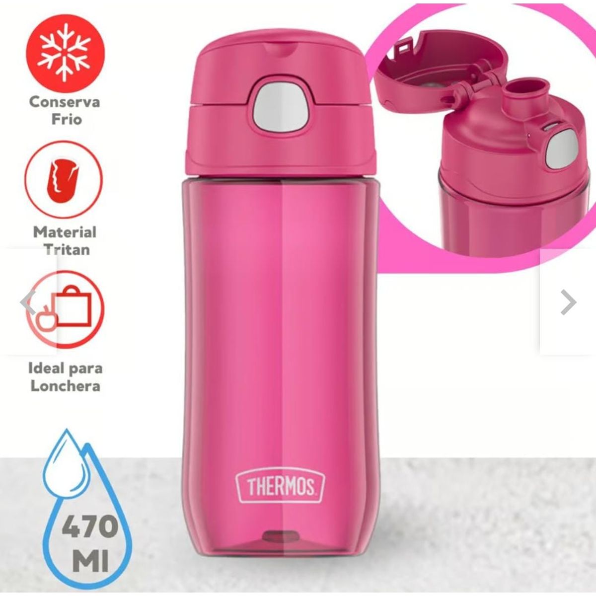 THERMOS - BOTELLA HIDRATANTE TRITAN ROSADO 470ML