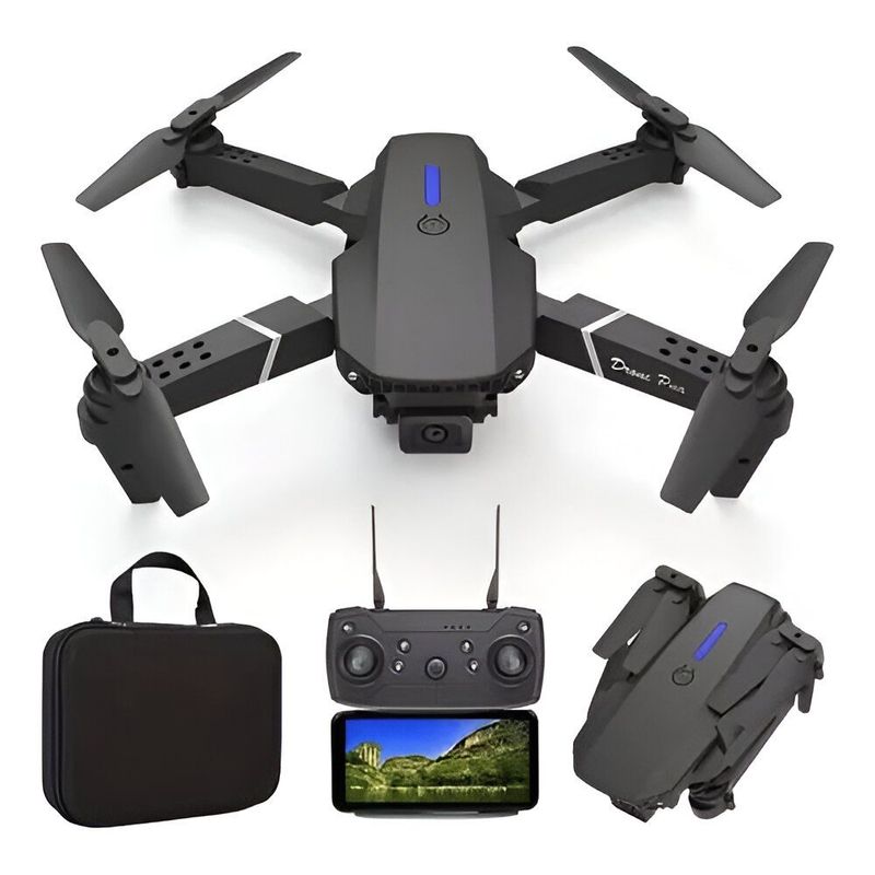 GENERICO - Drone E88 Pro -  Doble Camara HD -  Shooting con Estuche y Repuesto