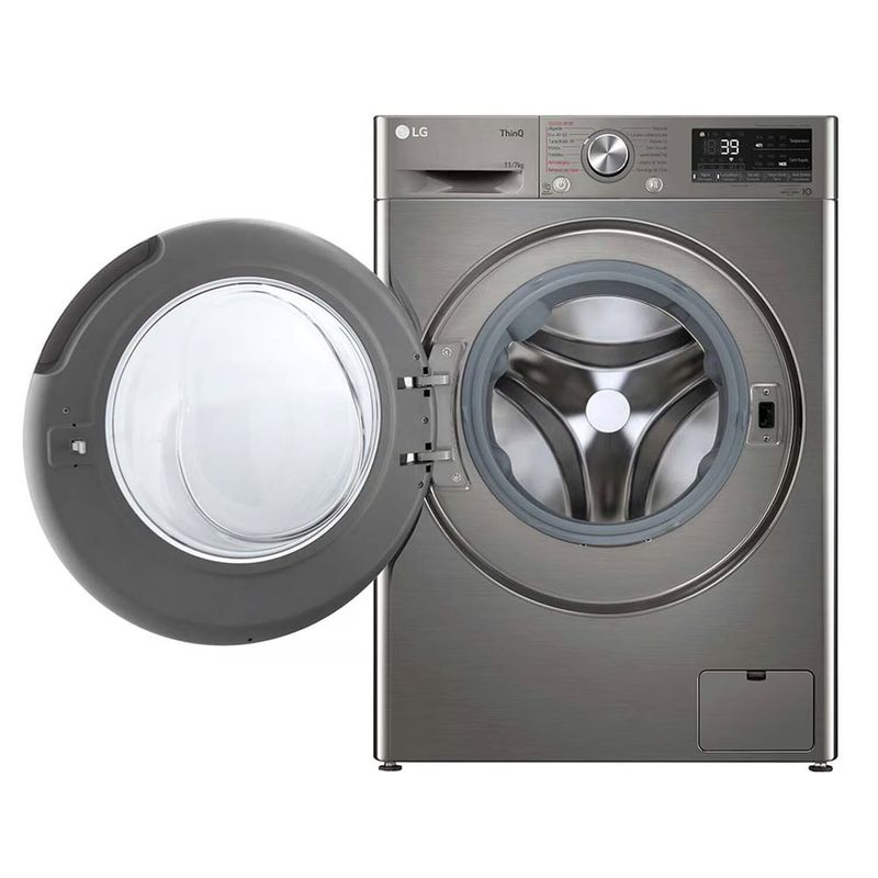 LG - Lavaseca Wd11pvc3s6 117kg Ai Dd Inteligencia Artificial Carga Frontal Plateada Lg