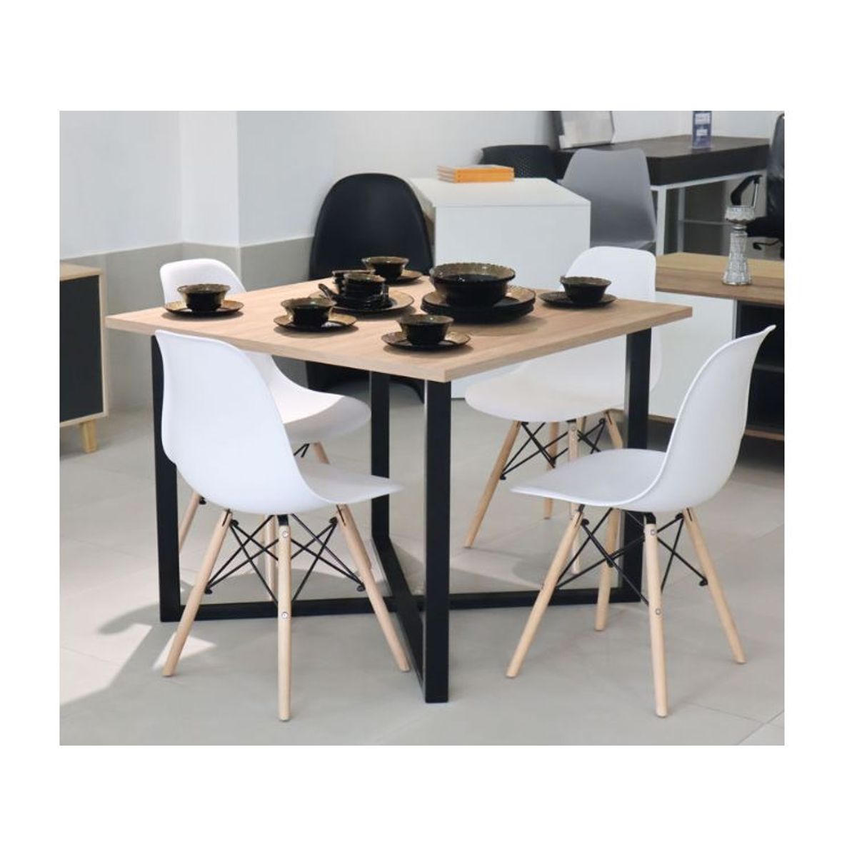 NACION MUEBLES - Juego de comedor Castilla 4 sillas Moderno