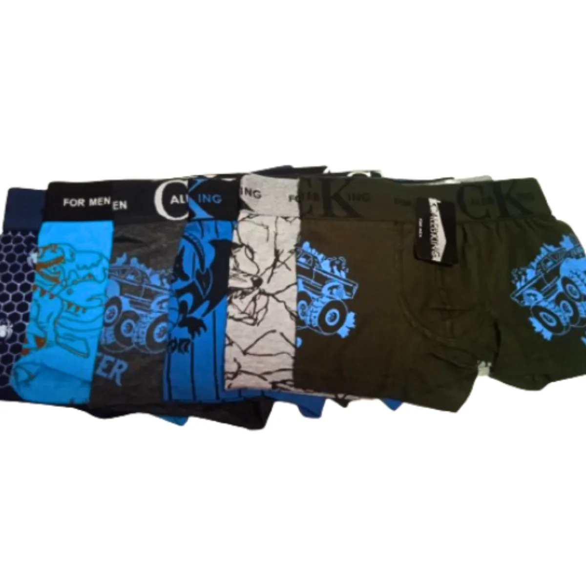 GENERICO - Boxer  c/. estampados algodon - 6 unidades Niños