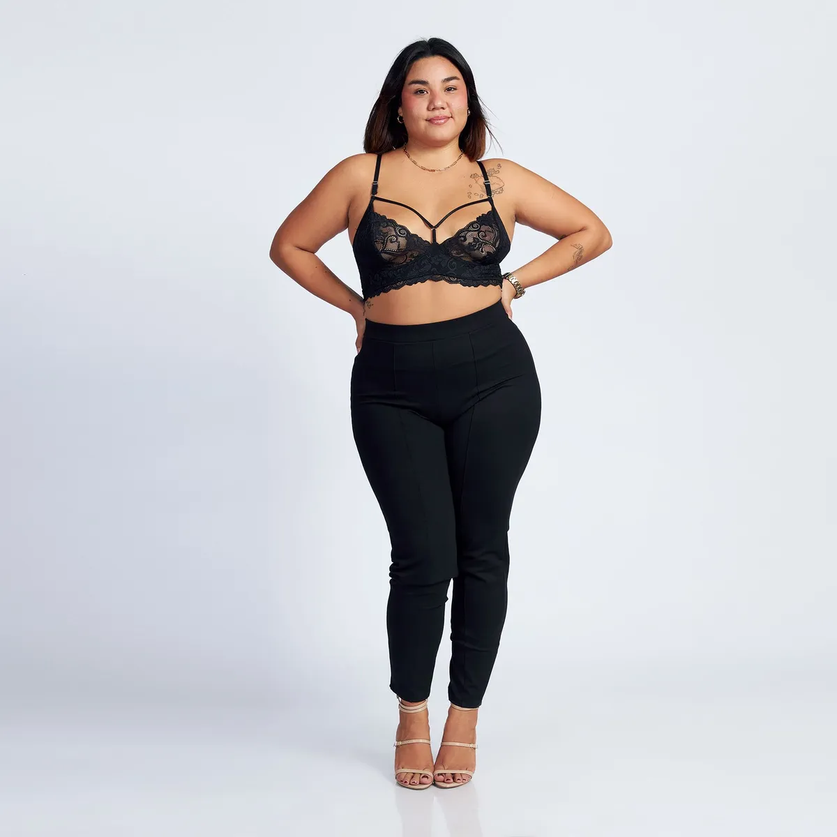 MISS LADY - Leggins Básica de tiro alto y moldea glúteos