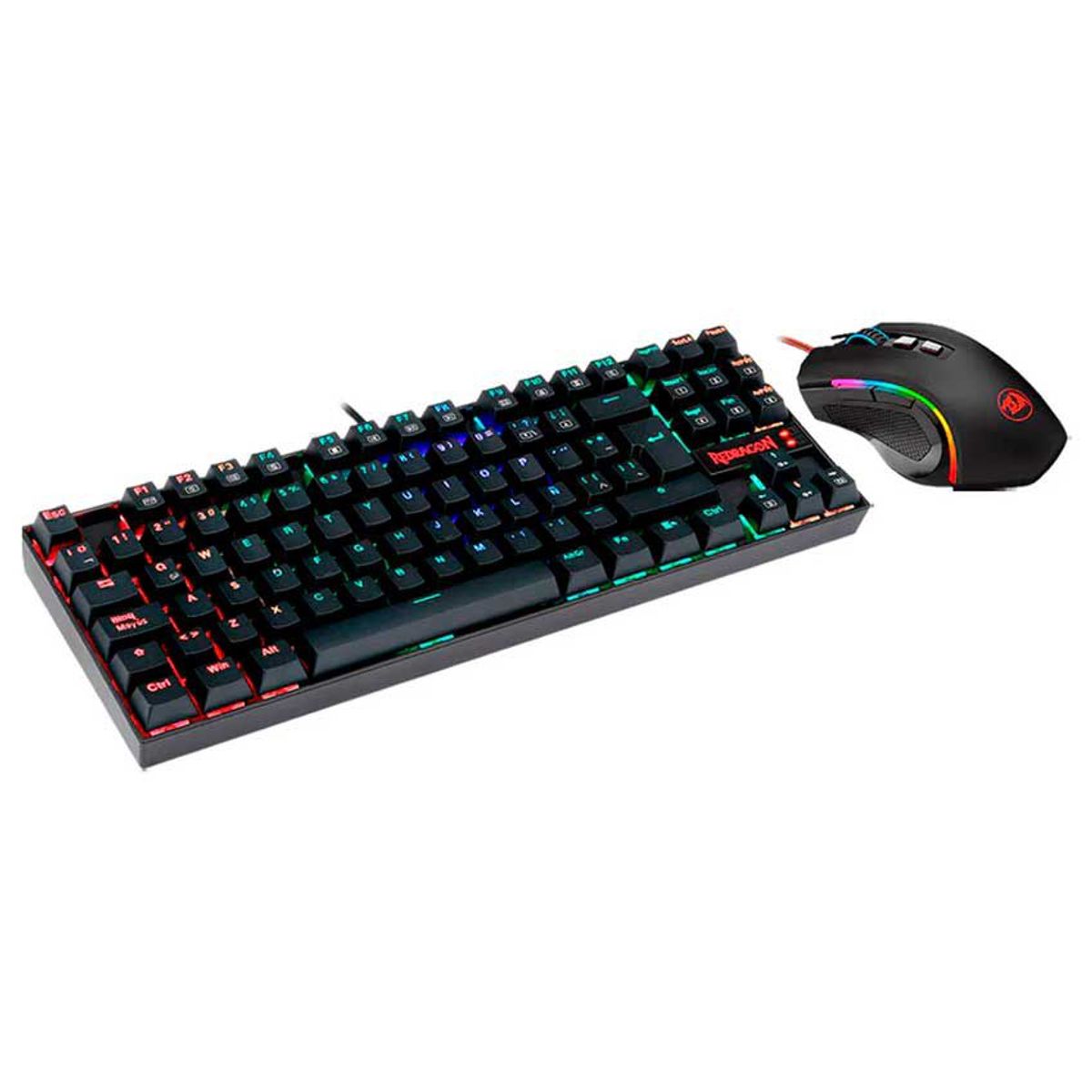 REDRAGON - Combo REDRAGON KUMARA + GRIFFIN K552RGB-BA Teclado + Mouse Negro