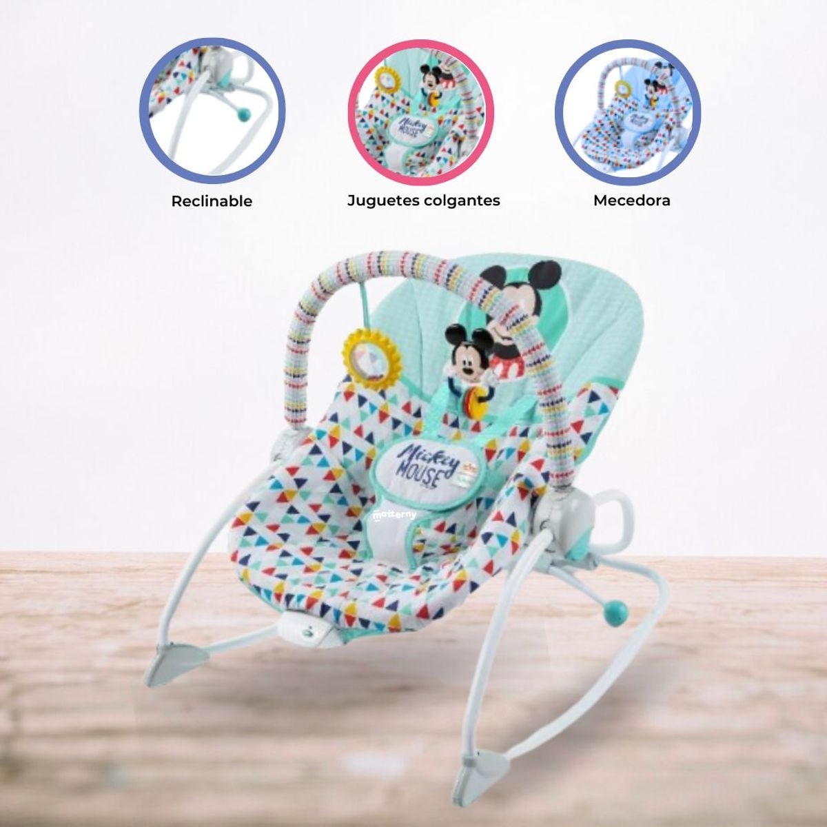 DISNEY - SILLA MECEDORA VIBRADOR BAUNCER «MICKEY MOUSE»