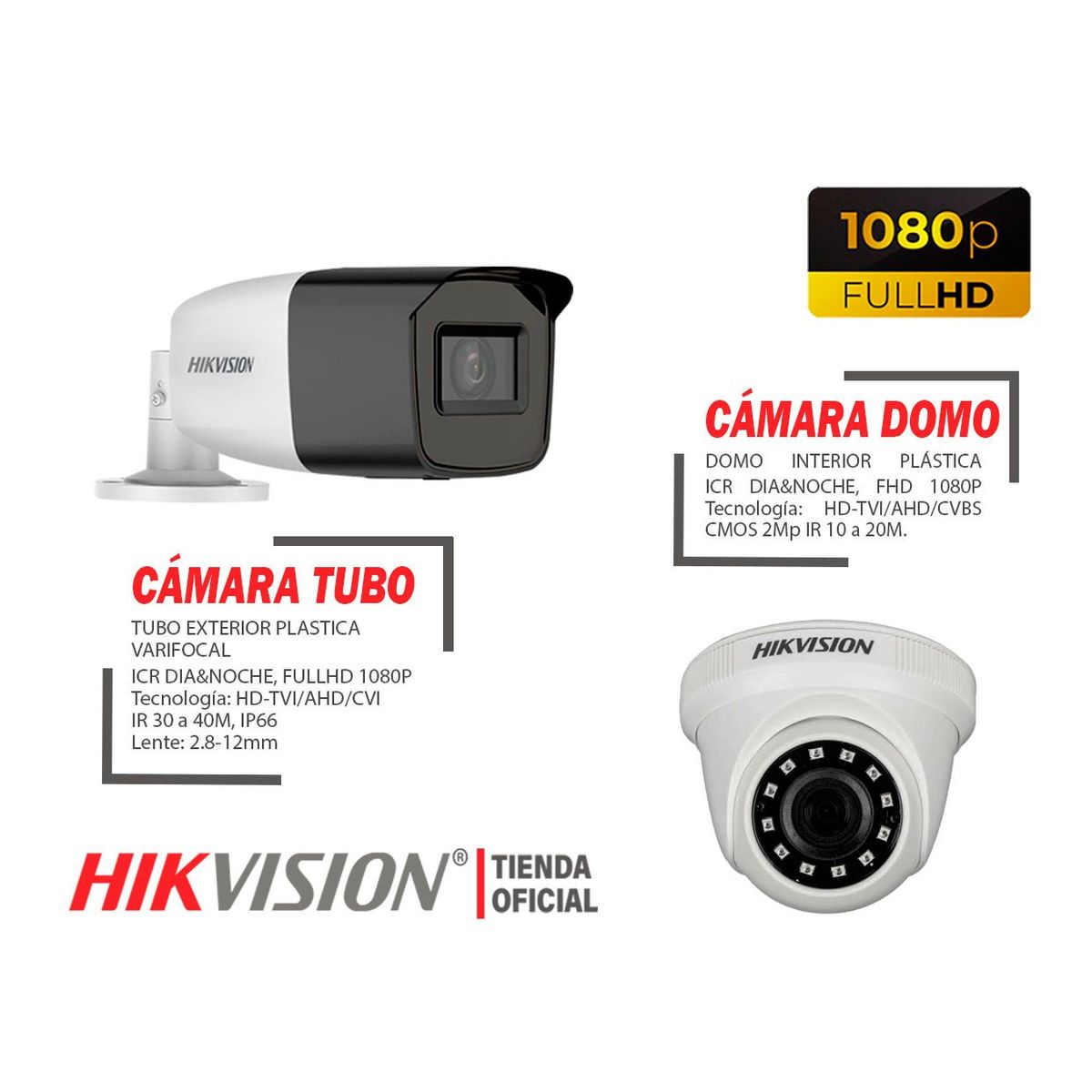 HIKVISION - KIT 4 CÁMARAS VIGILANCIA HIKVISION FULLHD 2 VARIFOCAL +DISCO SSD 240GB