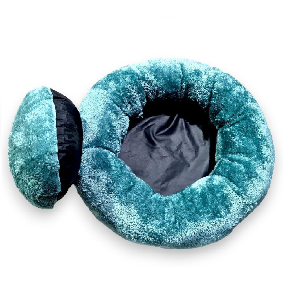 MD - Cama Para Perros y Gatos Donut Verde Cemento Talla XL - MD