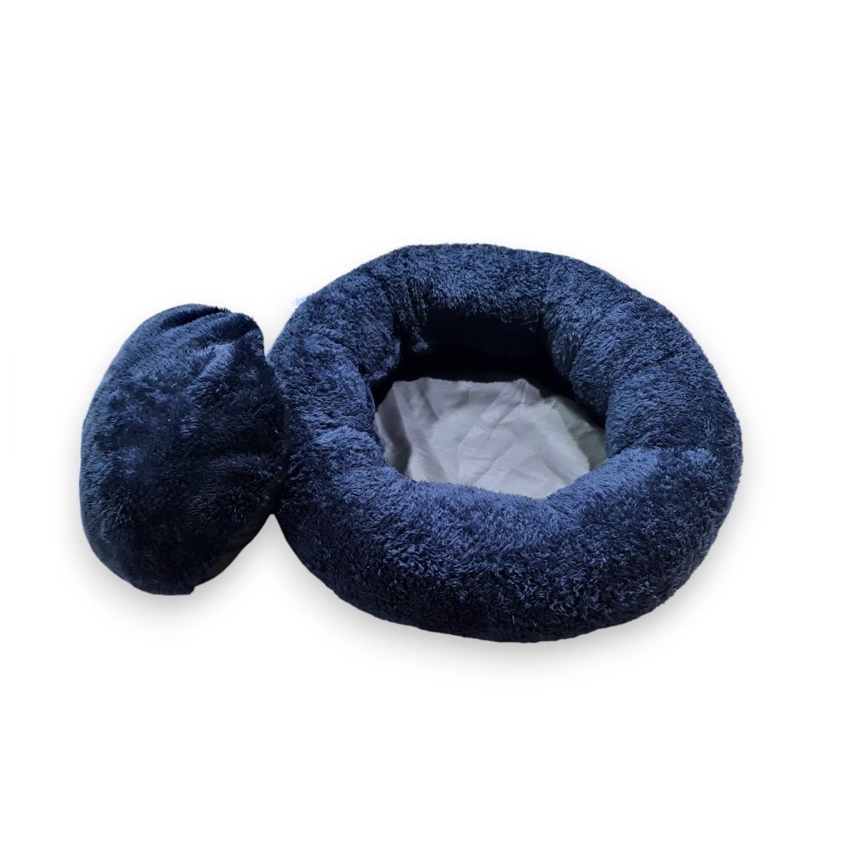 MD - Cama Para Perros y Gatos Donut Lite Azúl Talla M - MD