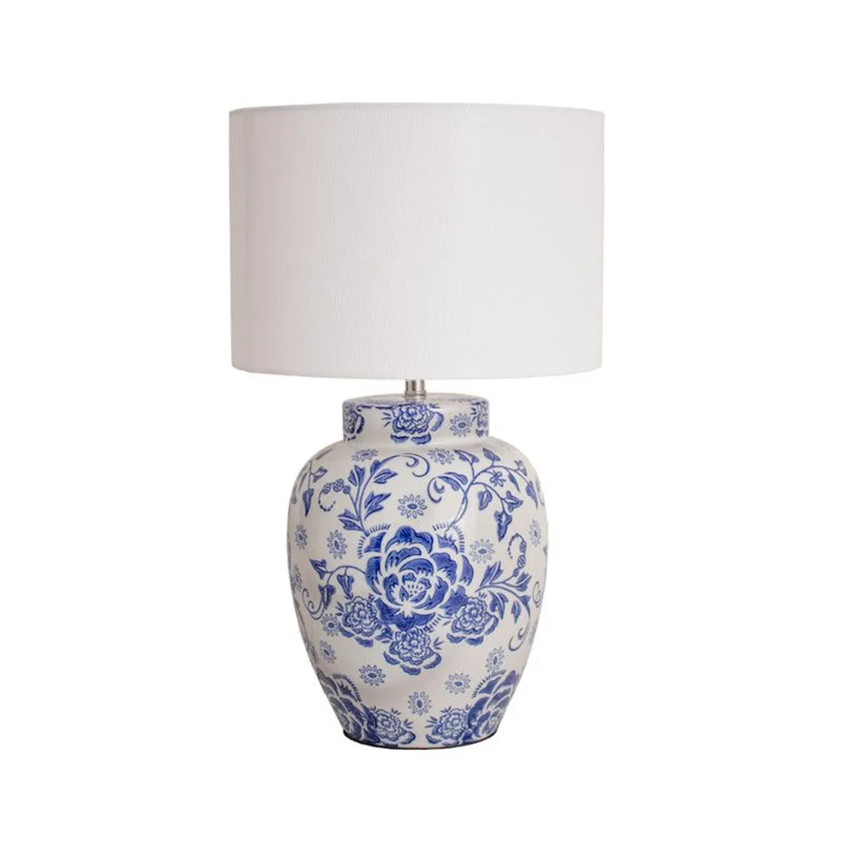 PANADECOR - Lámpara De Mesa Cerámica Floral