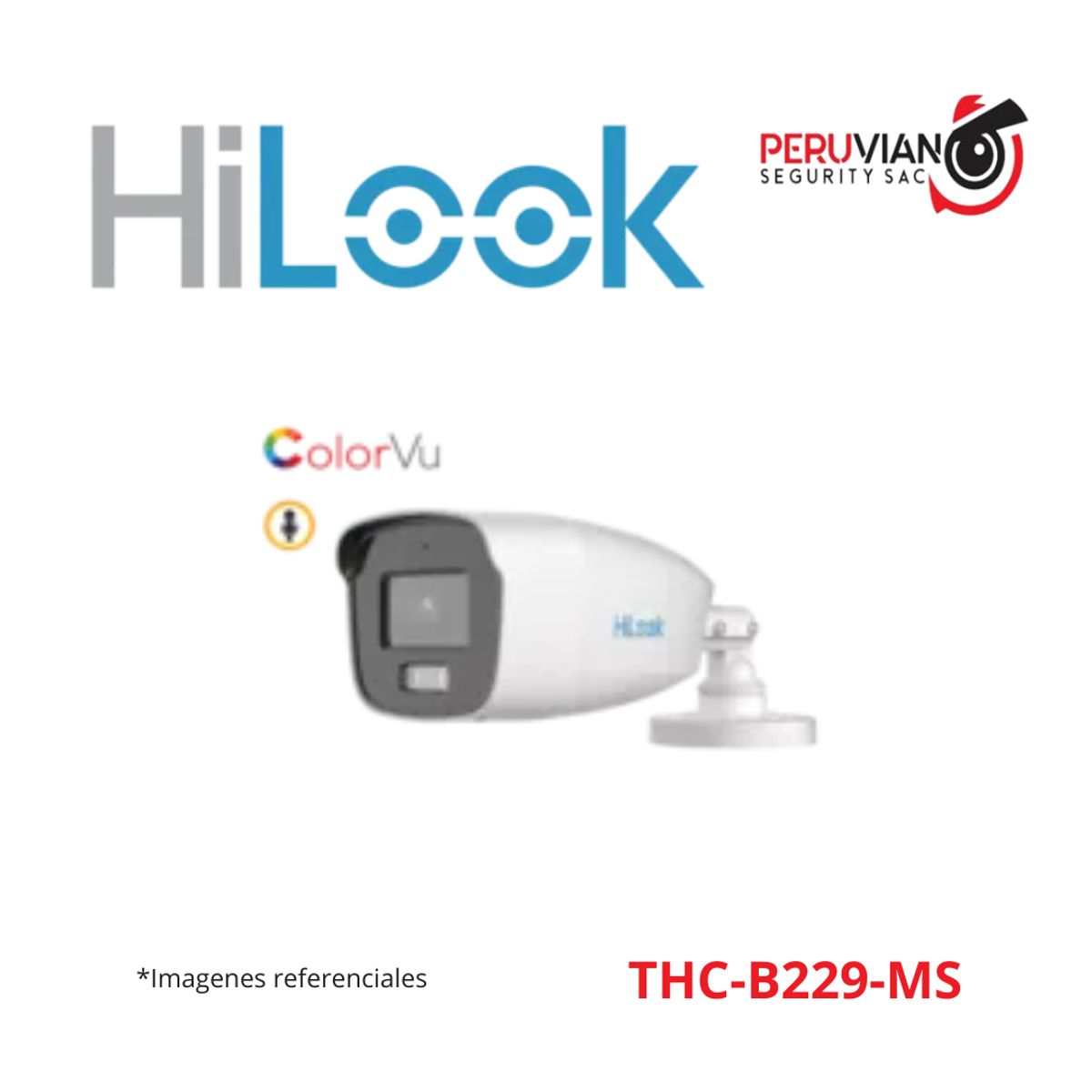HILOOK - TUBULAR METAL 1080P (2MP), COLOR VU,AUDIO INCORPORADO  THC-B229-MS