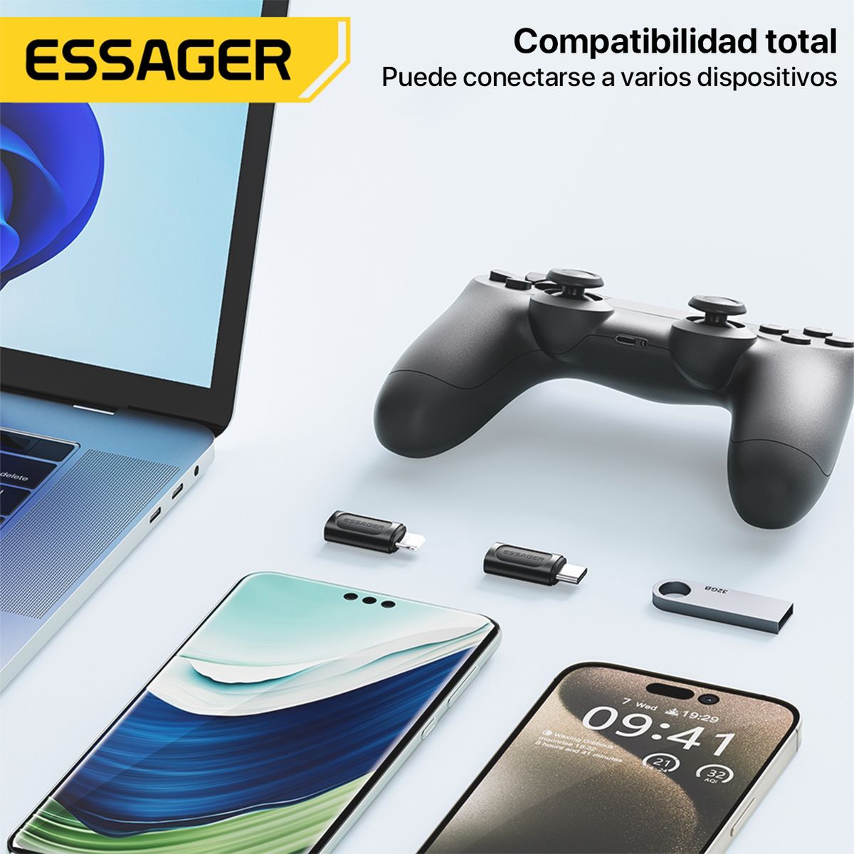 ESSAGER - Adaptador Lightning A Tipo C Para iPhone Carga rápida