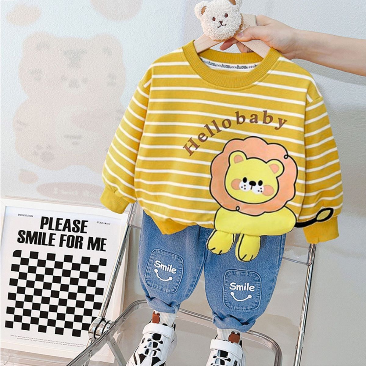 GENERICO - ROPA DE NIÑO MODELO LEONCITO  DE  2 PIEZAS