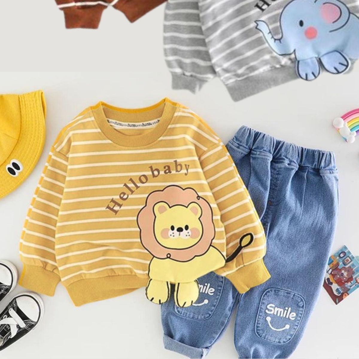 GENERICO - ROPA DE NIÑO MODELO LEONCITO  DE  2 PIEZAS