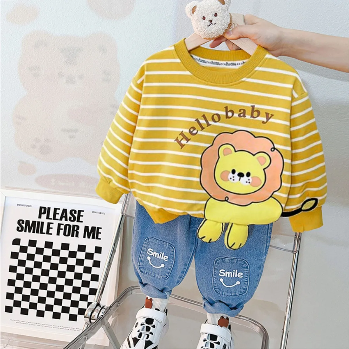 GENERICO - ROPA DE NIÑO MODELO LEONCITO  DE  2 PIEZAS