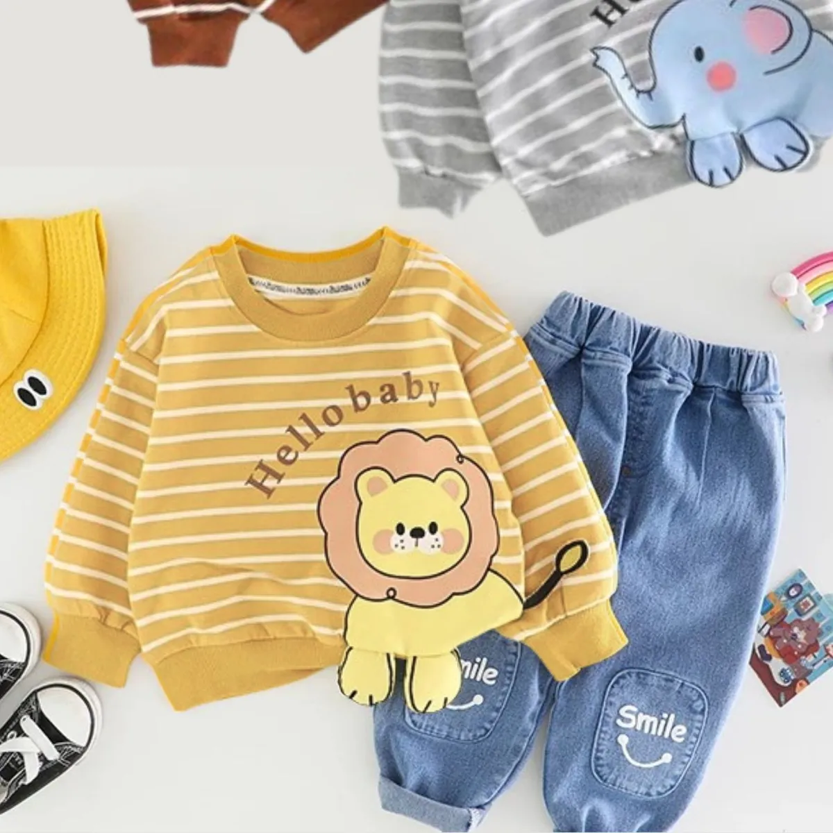 GENERICO - ROPA DE NIÑO MODELO LEONCITO  DE  2 PIEZAS