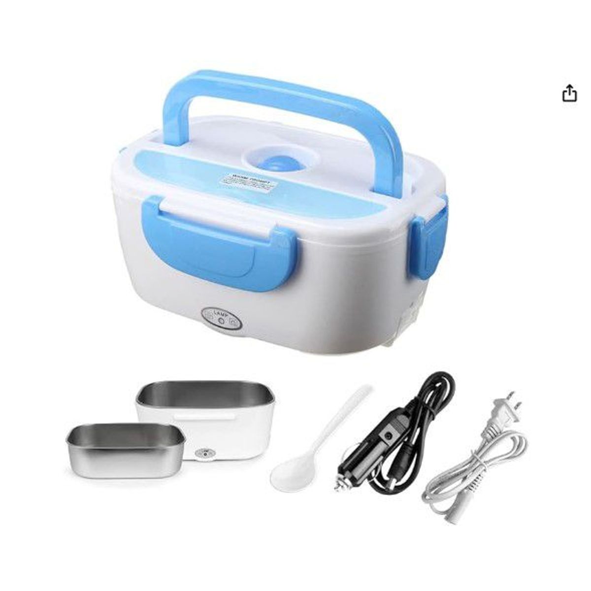 GENERICO - Fiambrera eléctrica portátil auto y casa doble