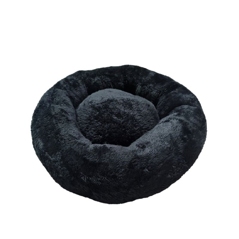 MD - Cama Para Perros y Gatos Donut Lite NegroTalla M - MD