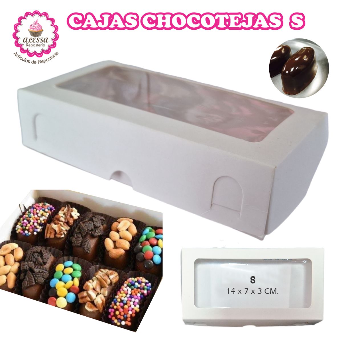GENERICO - 100 Cajas para Chocoteja S en Repostería