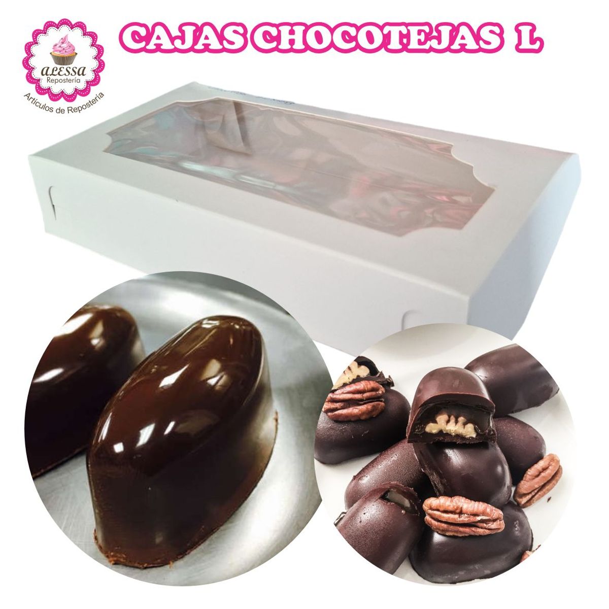 GENERICO - 100 Cajas para Chocoteja L en Repostería