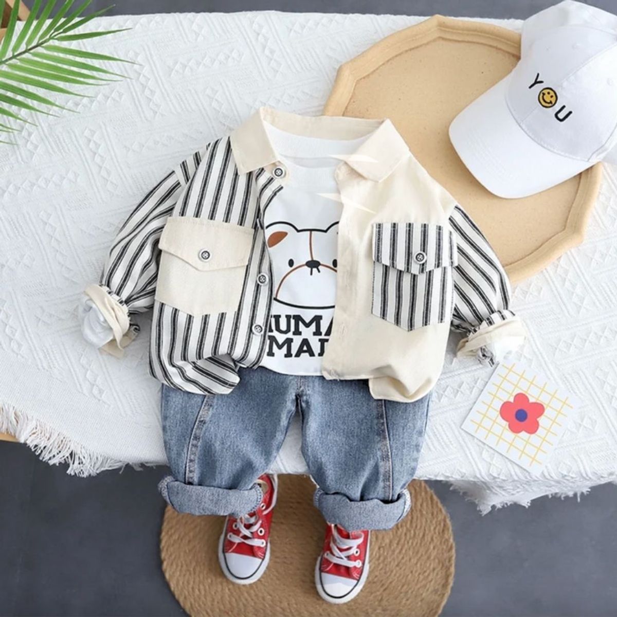 GENERICO - ROPA DE NIÑO CAMISERA  ( SET DE 3 PIEZAS )