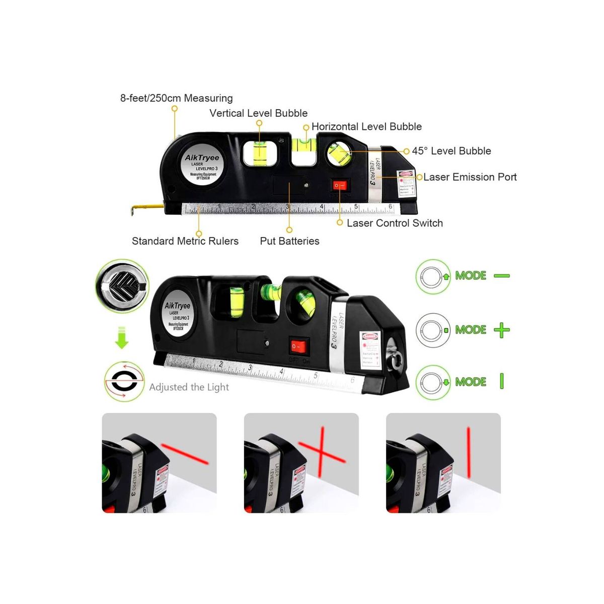 GENERICO - NIVEL LASER MEDIDOR  LEVEL PRO 3