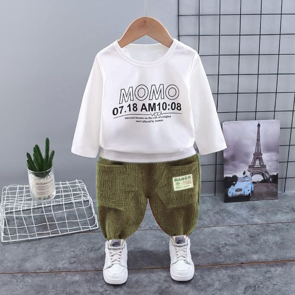 GENERICO - CONJUNTO DE NIÑO 3 PIEZAS - PANTALON + POLO MANGA LARGA + CASACA