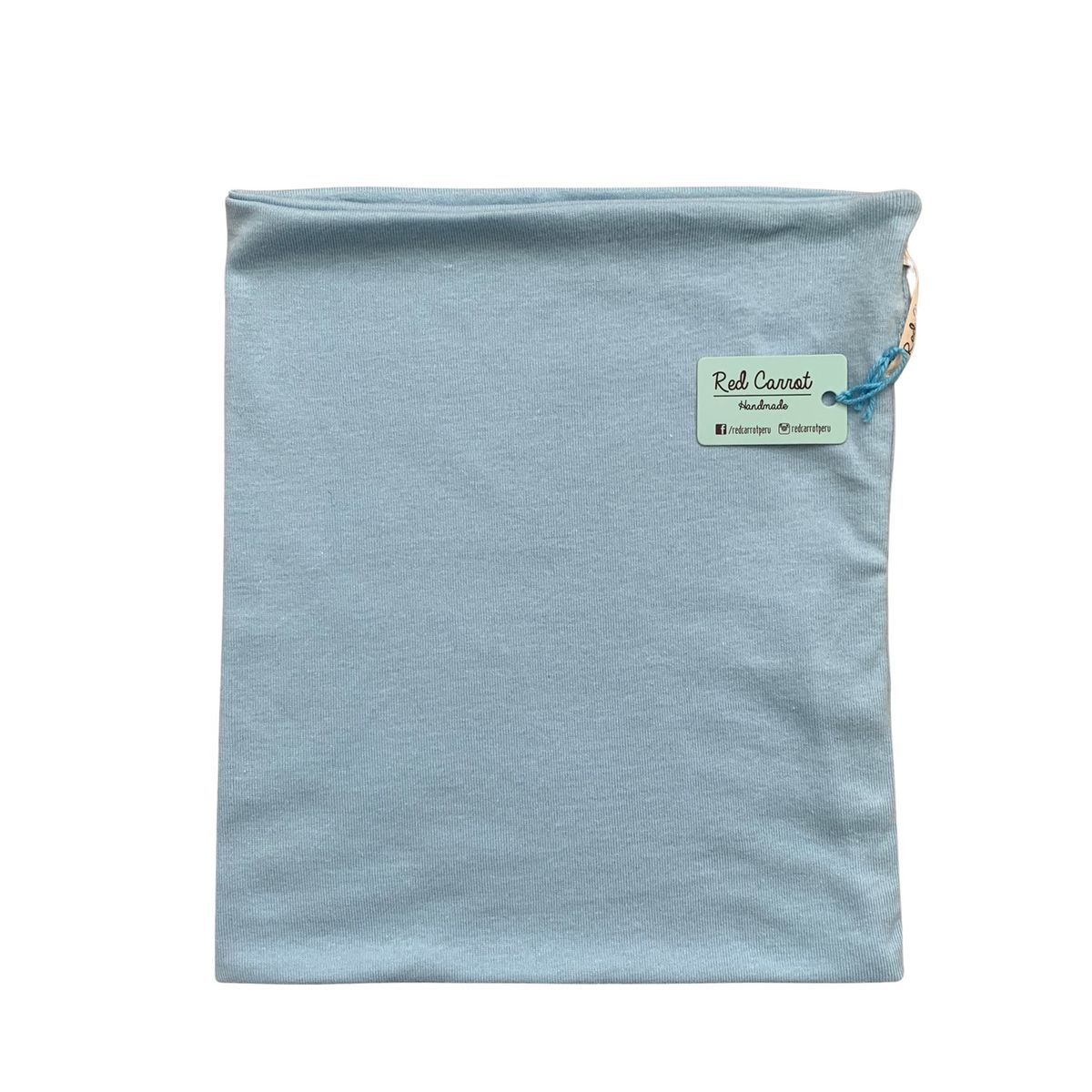 RED CARROT - Cuello de algodon color celeste