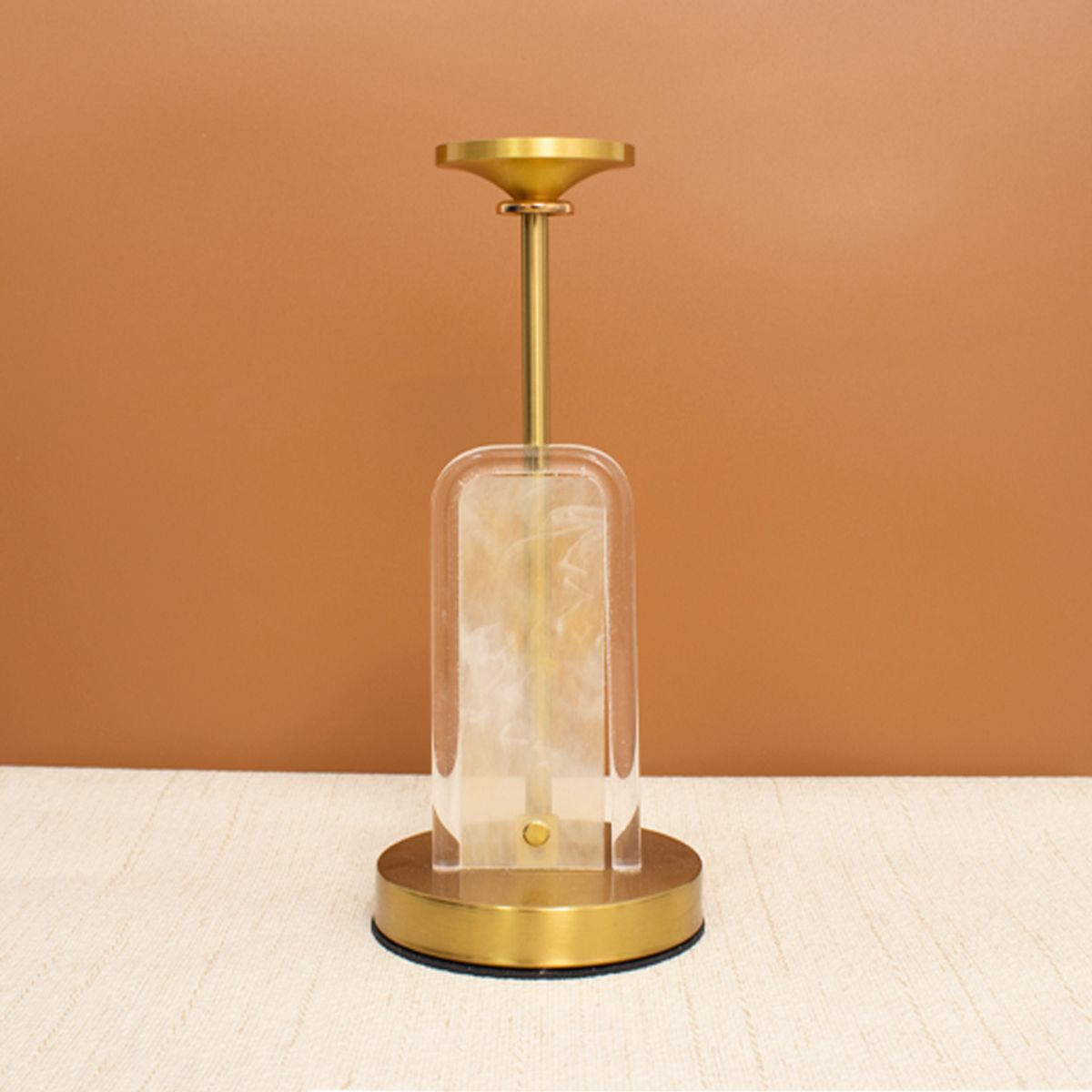 PANADECOR - Candelero Decorativo Panadecor Dorado 27Cm De Acrílico