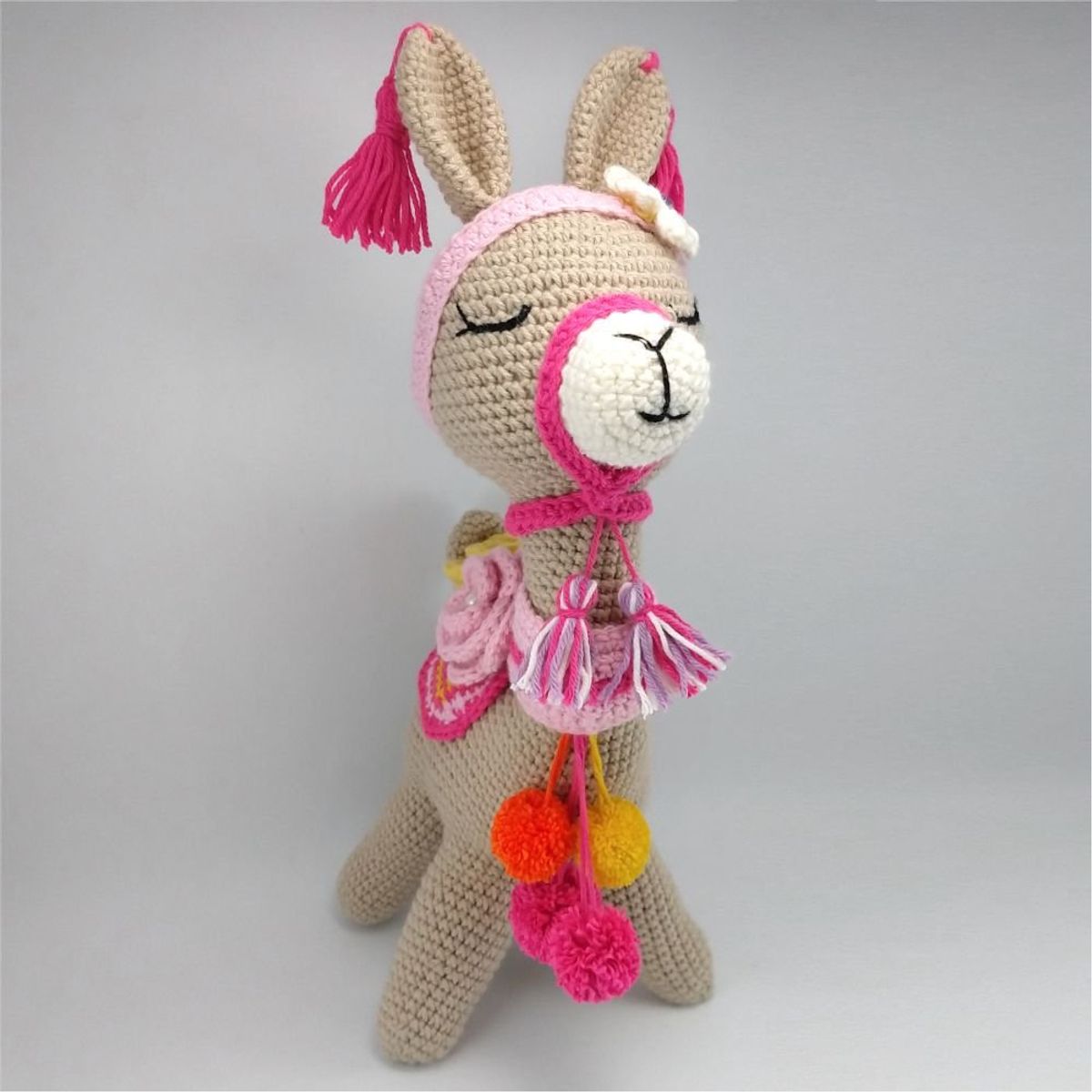 GENERICO - Llama amigurumi peru 28cm peluche adorno