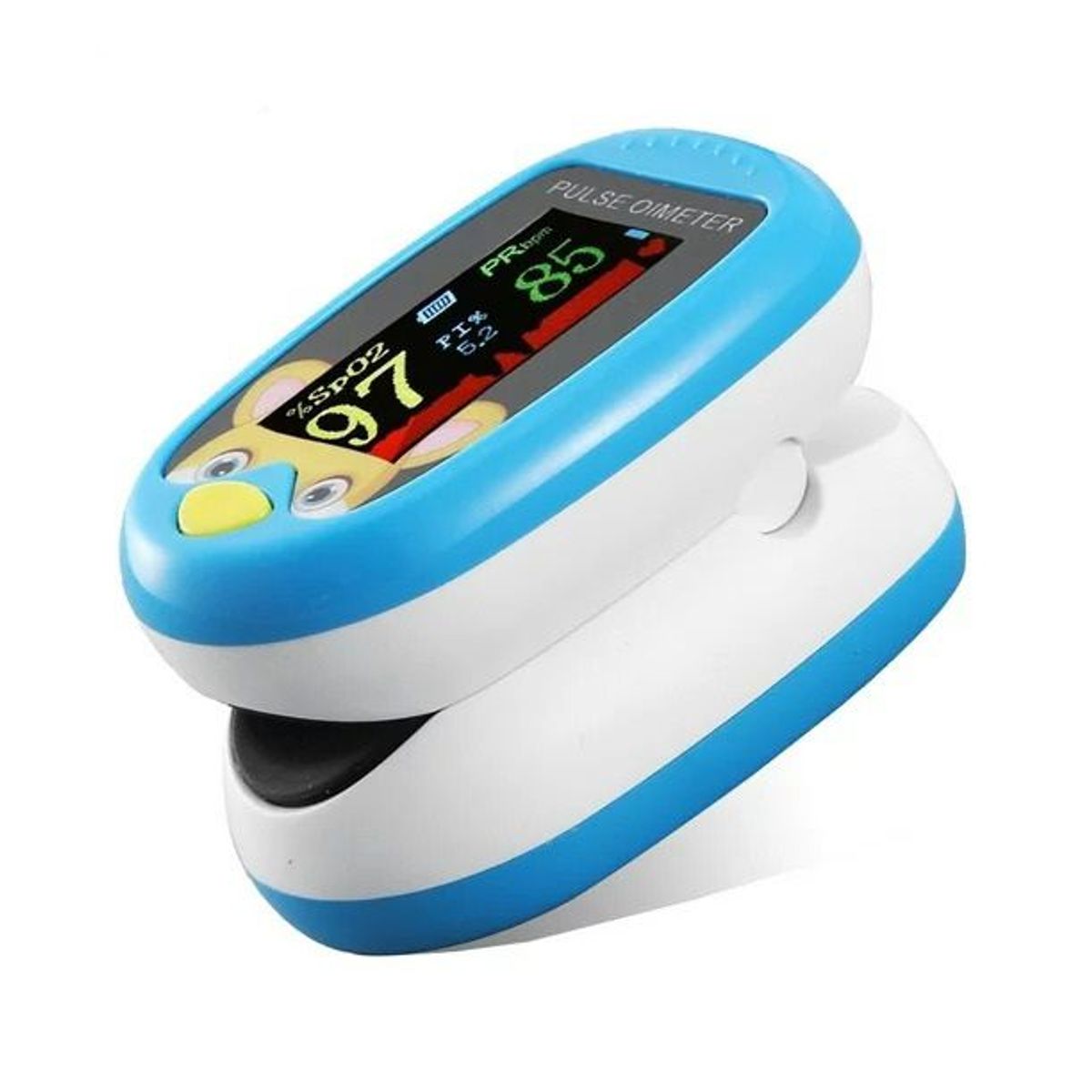 GENERICO - OXIMETRO DE PULSO DIGITAL NEONATAL RECARGABLE USB CELESTE