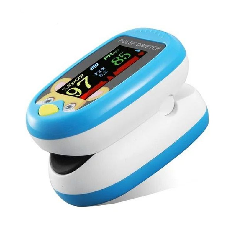 GENERICO - OXIMETRO DE PULSO DIGITAL NEONATAL RECARGABLE USB CELESTE