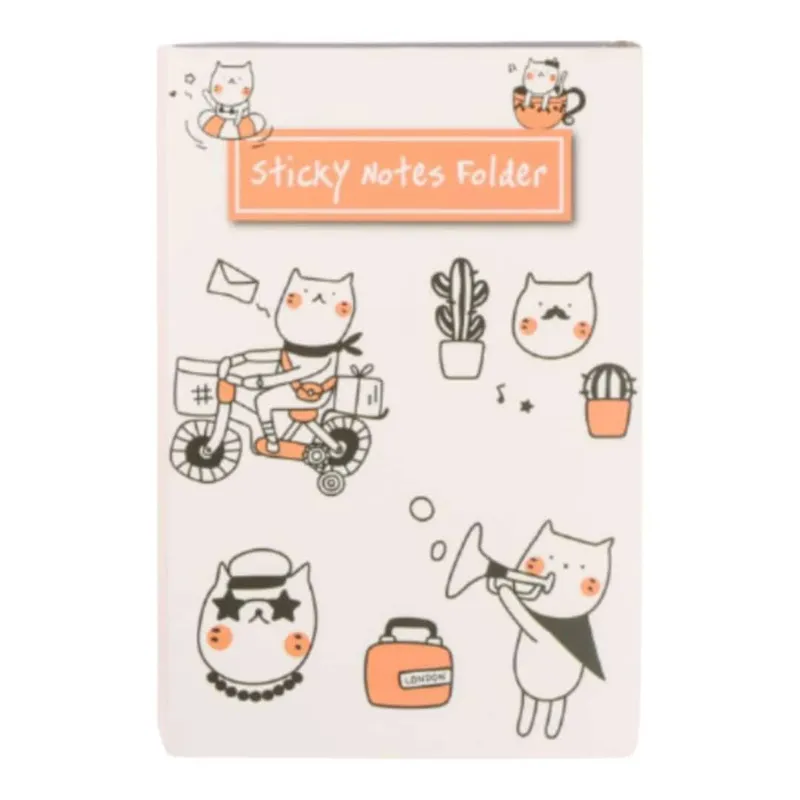 GENERICO - CUADERNO DE HOJAS DE NOTAS STICKY GATITO