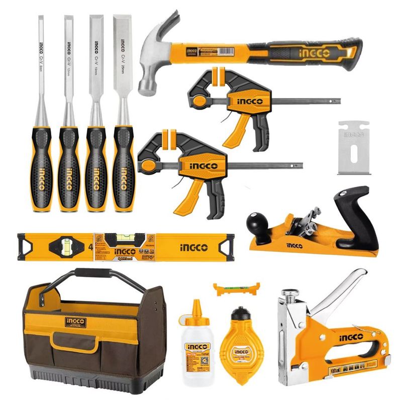INGCO TOOLS - Kit 13 Herramientas Profesionales para Carpintería INGCO COS23046
