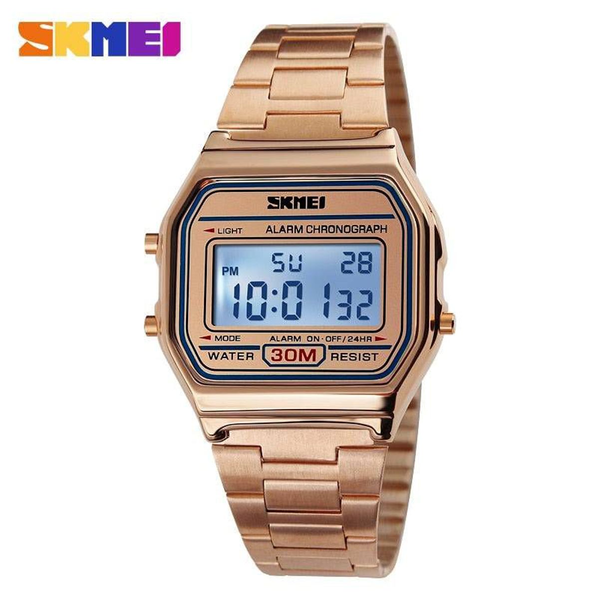 SKMEI - Reloj Acero inoxidable Digital Acuático - plata
