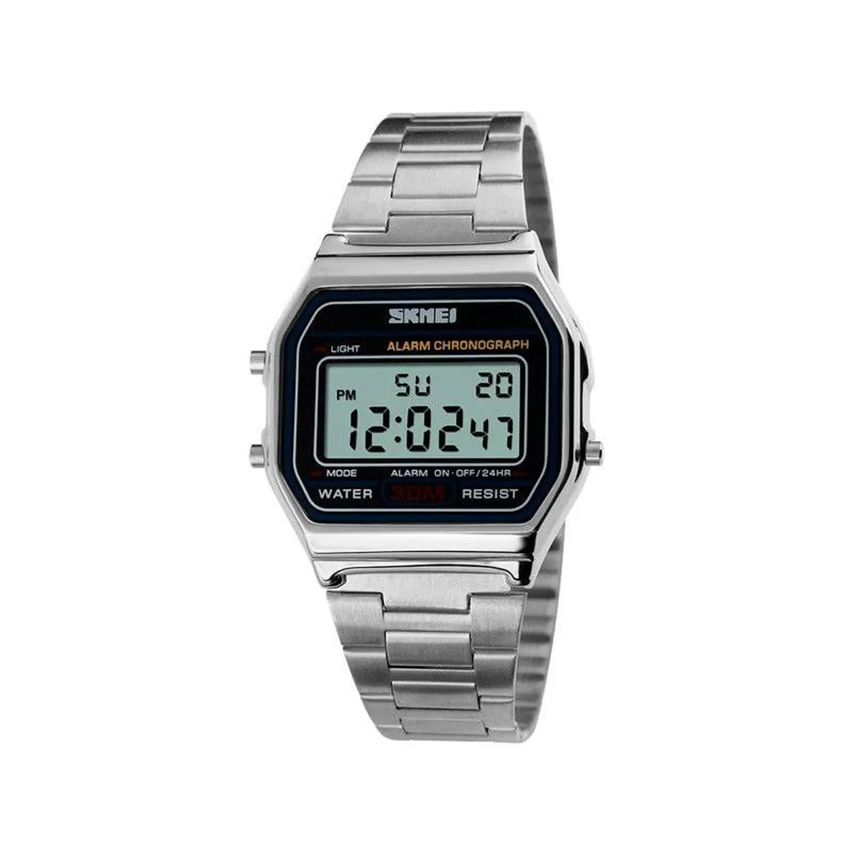 SKMEI - Reloj Acero inoxidable Digital Acuático - plata