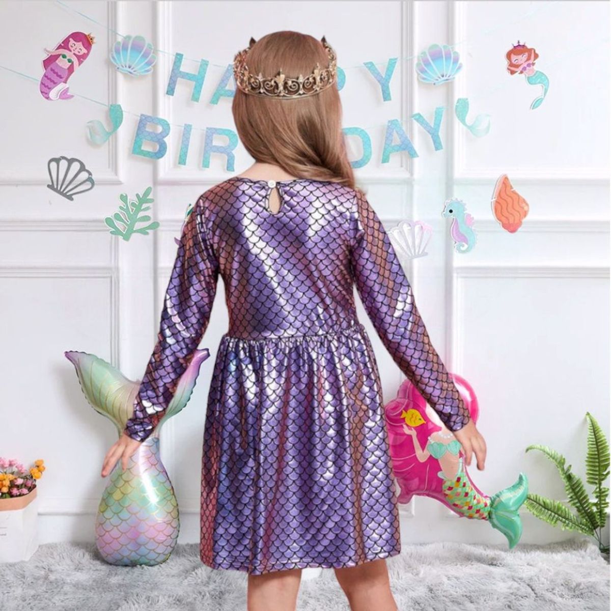 GENERICO - VESTIDO DE NIÑA MODELO SIRENITA