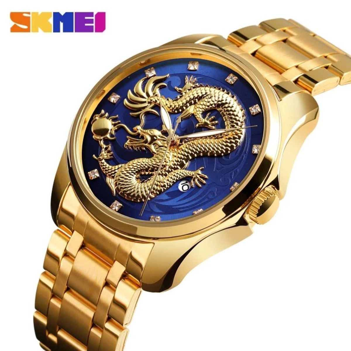 SKMEI - Reloj de pulsera Skmei Sport 9193 con cuerpo dorado para hombre