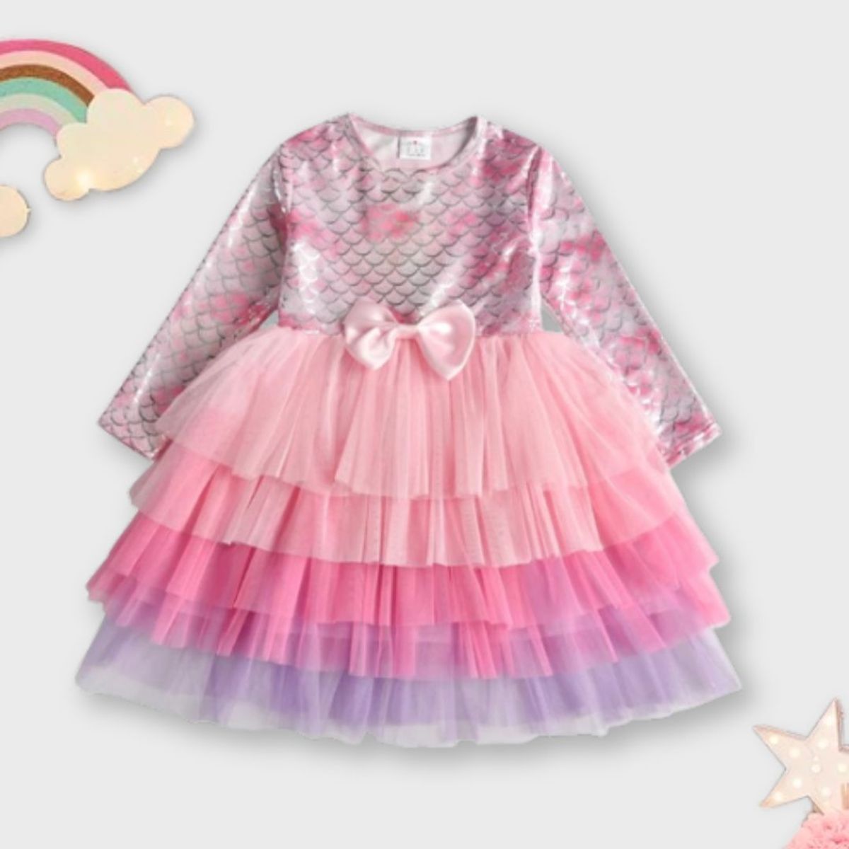 GENERICO - VESTIDO DE NIÑA MODELO UNICORNIO