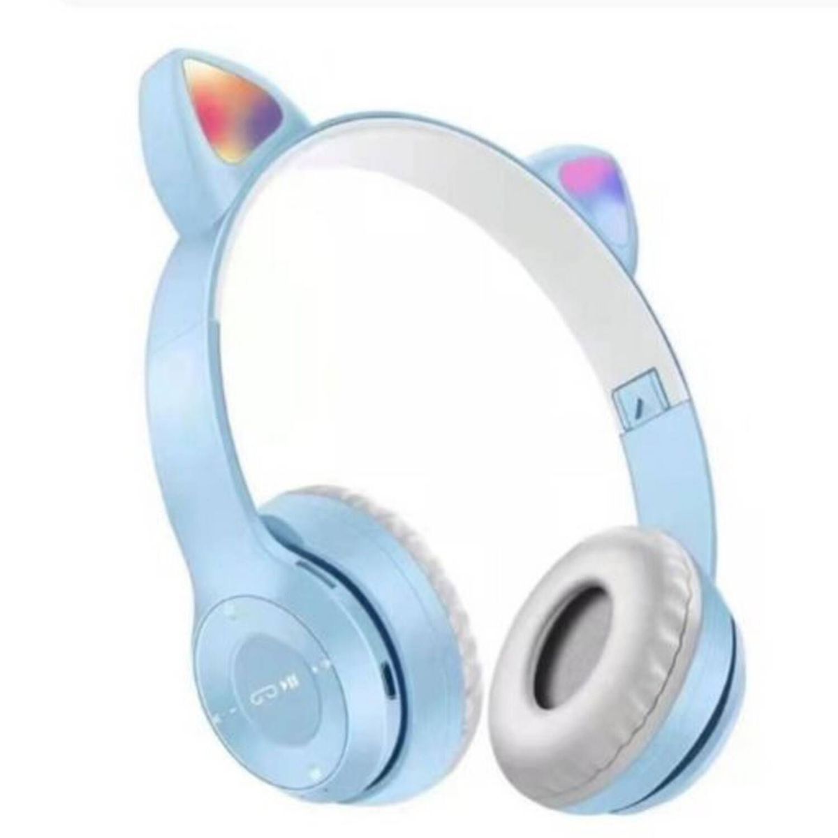 GENERICO - Audifonos Inalámbricos P47M RGB Gato - Celeste