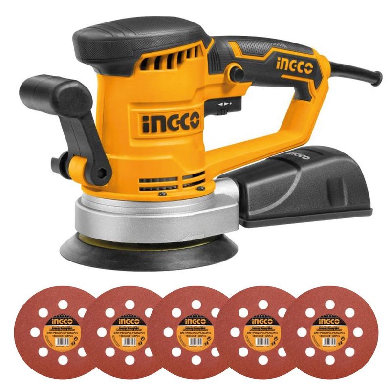 INGCO TOOLS - Lijadora Roto Orbital Ingco 450W + 5 Lijas RS4508