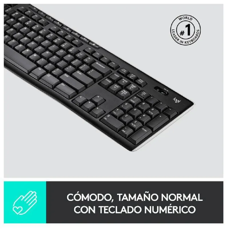 LOGITECH - Teclado Multimedia Bluetooth Inalámbrico logitech K270 Negro