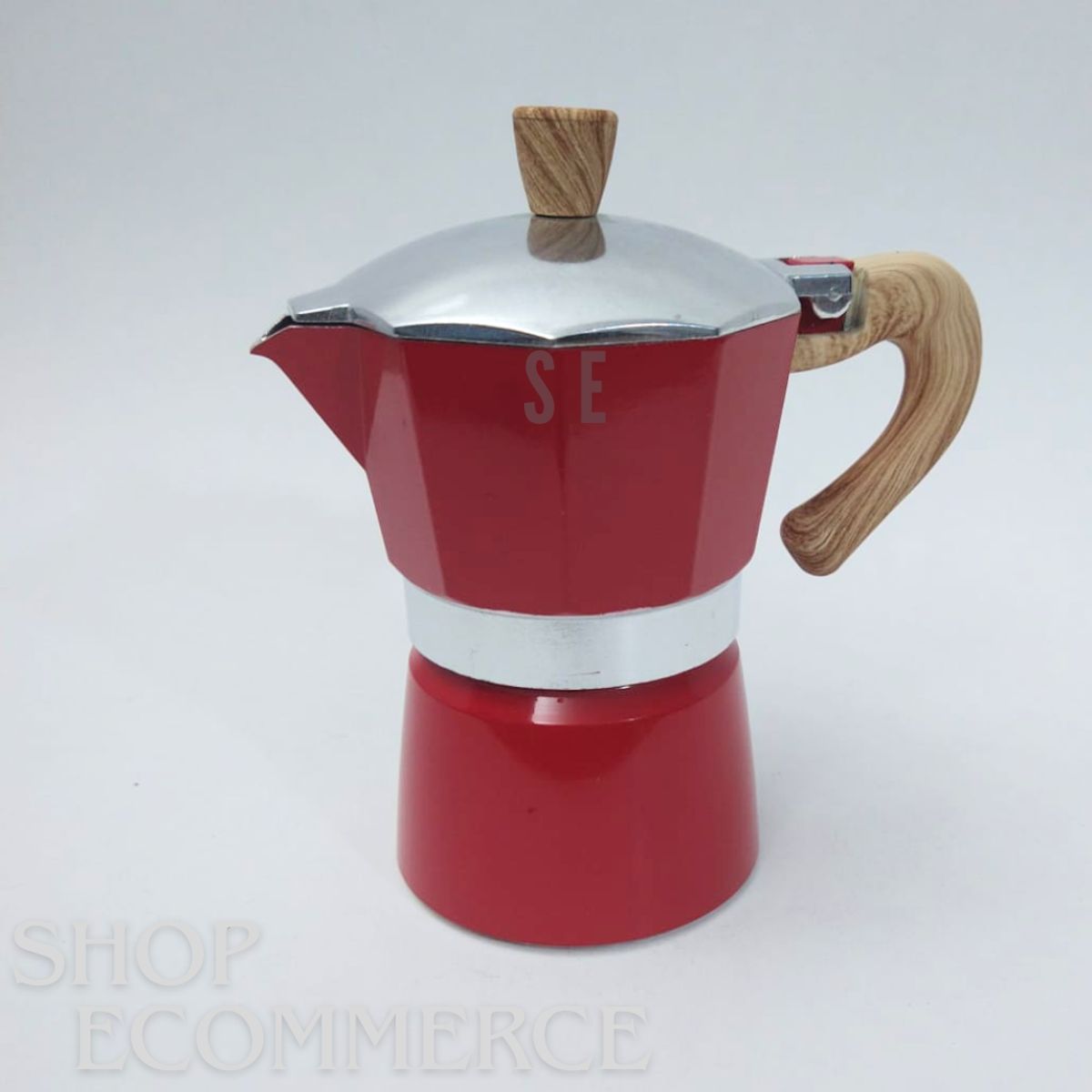 GENERICO - Cafetera italiana VINTAGE 300 ml roja