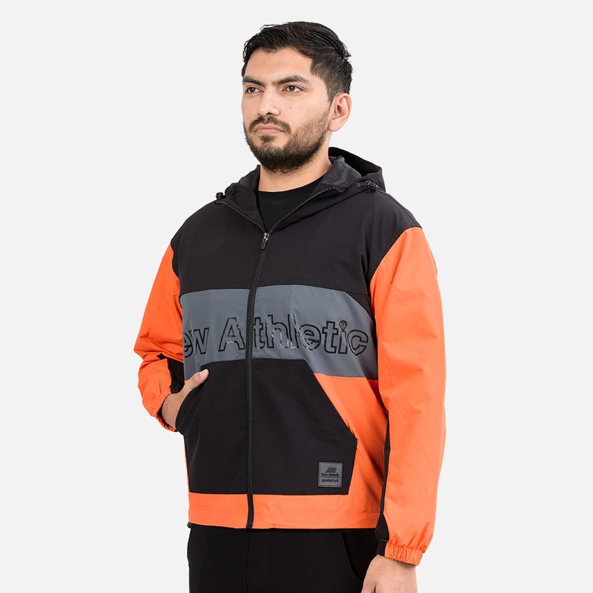 NEW ATHLETIC - CASACA NEW ATHLETIC STEVE NARANJA CON NEGRO HOMBRE