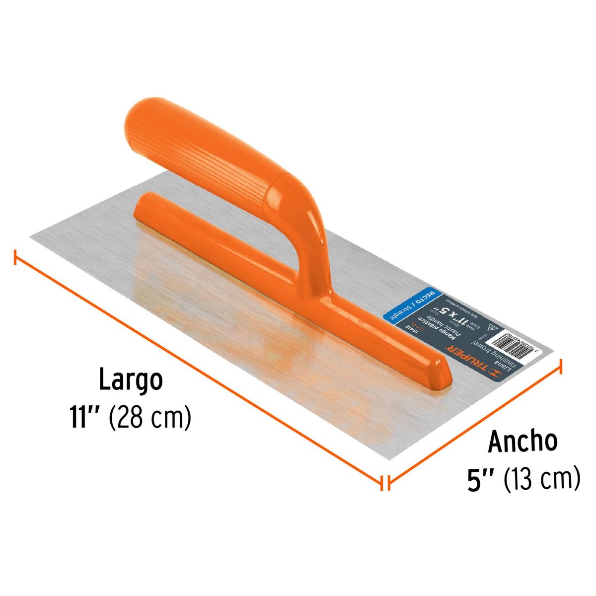 TRUPER - KIT EMPASTADOR PLANCHA DE EMPASTAR Y ESPATULAS FINO ACABADO TRUPER