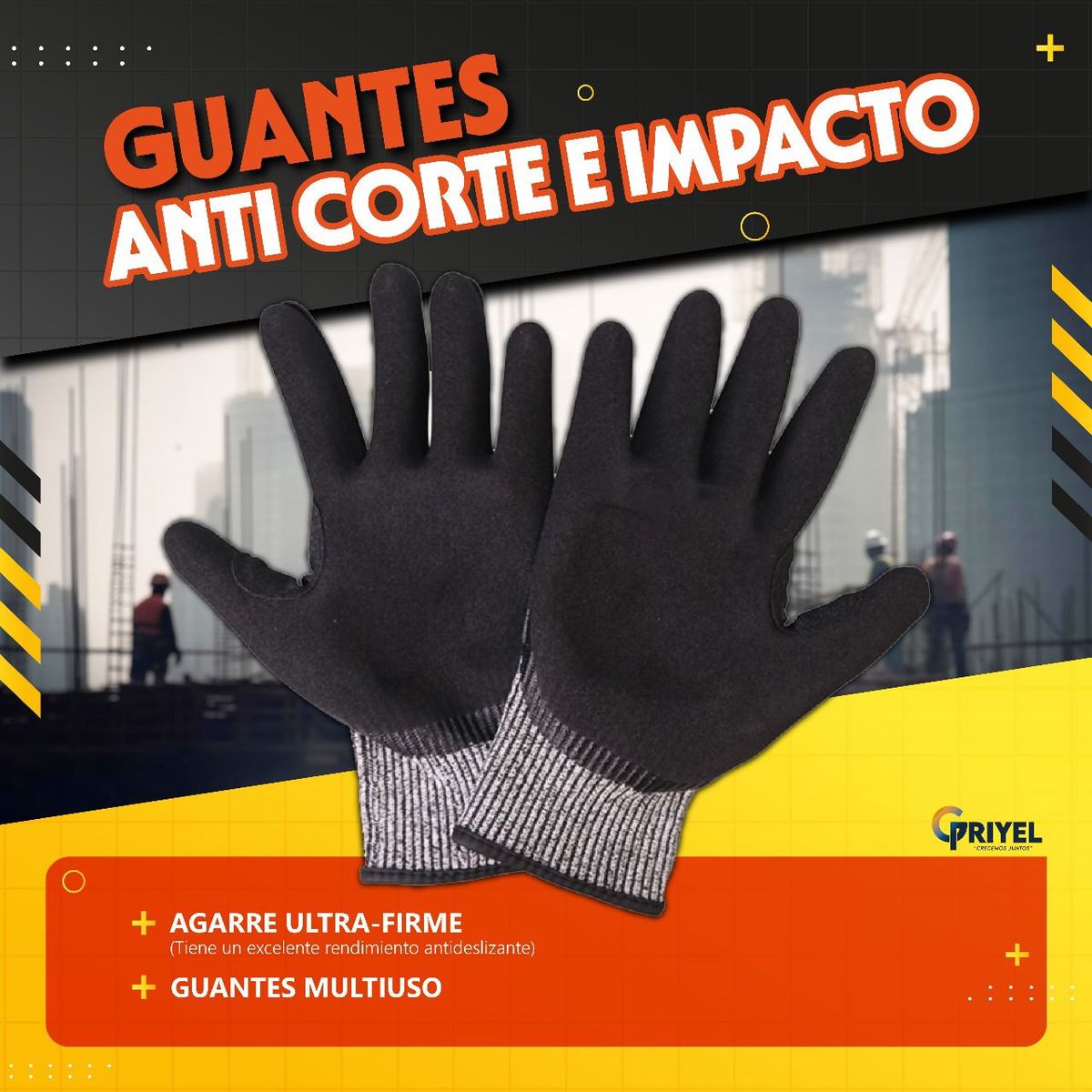 GENERICO - Guante Anti-impacto y Anticorte Rotosafety Talla M Par Guantes de Seguridad
