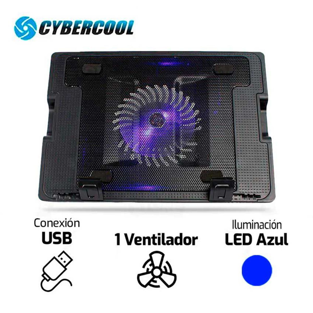 CYBERCOOL - Cooler Para Laptop CYBERCOOL HA-69 1 Ventilador