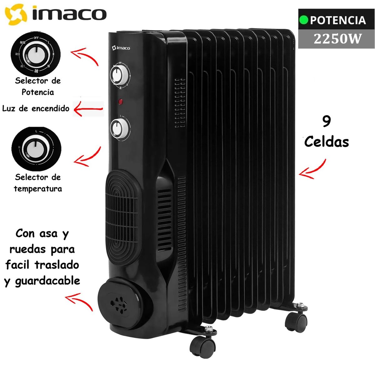 IMACO - TERMO RADIADOR IMACO OFR9NK DE 9 CELDAS